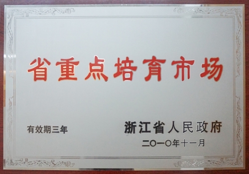 浙江省重點培育市場
